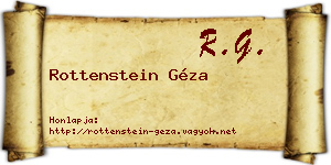 Rottenstein Géza névjegykártya