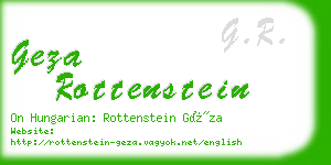 geza rottenstein business card